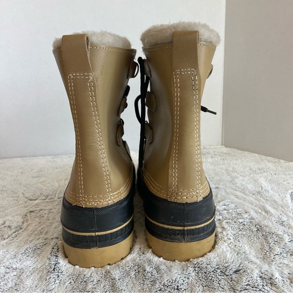 Vintage SOREL Buffalo Boots Mens 11  43 Brown Leather Wool Lined Snow Canada main image 6